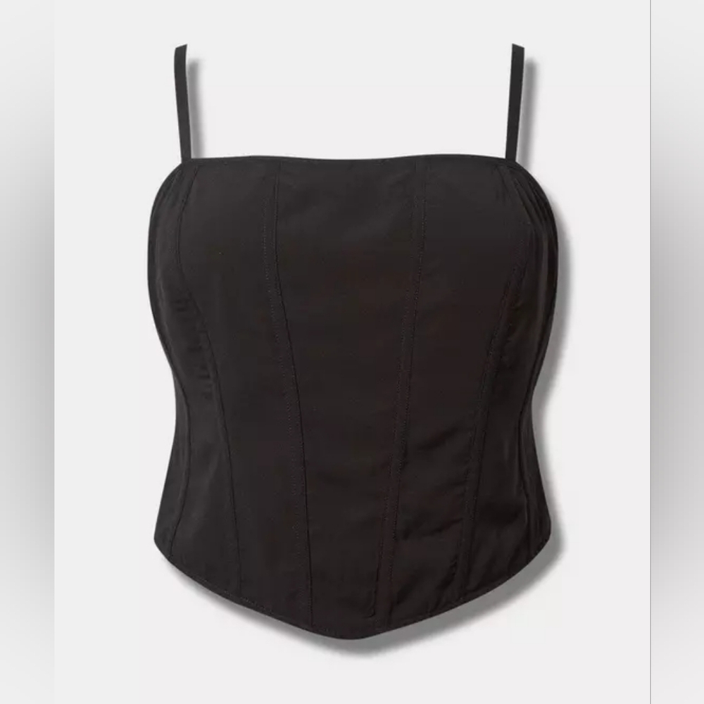 Torrid Black Corset Top 4x